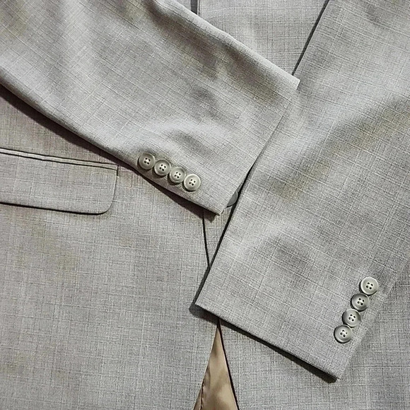 Men's Van Heusen Flex SportsCoat, Gray, Size 42L, Pre-Owned - Picture 4 of 11